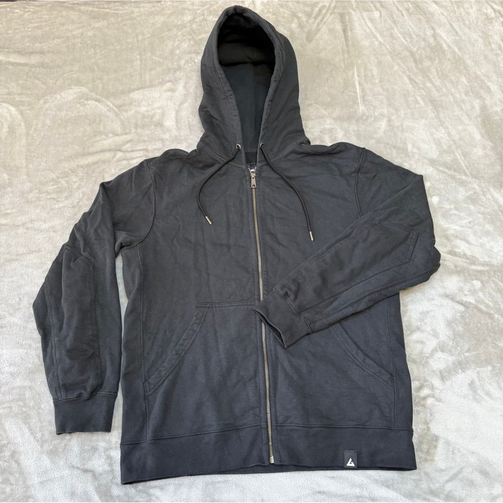 American Giant Relaxed Full Zip Hoodie Mens Medium Black Heavy $175 USA New NWOT